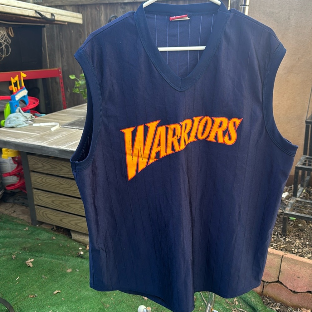 Vtg majestic  Golden State Warriors Faded Custom Jersey XL